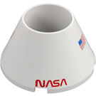 LEGO hvid Cone 4 x 4 x 2 Hollow med NASA logo (4742)