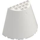 LEGO Bianco Cono 5 x 10 x 6 Metà Parete (3354 / 29096)