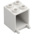 LEGO Bianco Contenitore 2 x 2 x 2 con bottoncini incassati (4345 / 30060)