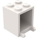 LEGO Bílá Kontejner 2 x 2 x 2 s pevnými cvočky (4345)