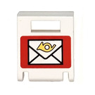 LEGO Wit Container Doos 2 x 2 x 2 Deur met Sleuf met Mailbox (4346 / 81777)