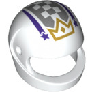 LEGO Bianco Crash Casco con Corona (2446 / 79212)