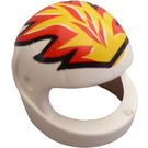 LEGO White Crash Helmet with Flames (83130 / 83133)