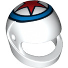 LEGO White Crash Helmet with Red Star (Daredevil) (2446 / 10100)