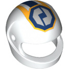 LEGO White Crash Helmet with Silver Shape (2446 / 31583)