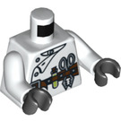 LEGO Wit Crazy Scientist Lab Coat met Test Tube, Scissors en Hulpmiddel Riem (973 / 76382)