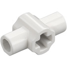 LEGO hvid Kryds Stik med Huller og Aksel Holders (24122 / 49133)