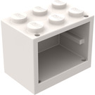 LEGO Wit Kast 2 x 3 x 2 met volle noppen (4532)