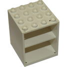 LEGO White Cupboard 4 x 4 x 4 Homemaker with Door Holder Holes