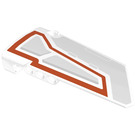 LEGO White Curved Panel 17 Left with Orange and Grey Panels Sticker (64392)