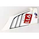 LEGO White Curved Panel 18 Right with Air vents 911 Sticker (64682)