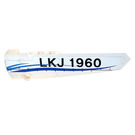 LEGO White Curved Panel 6 Right with "LKJ-1960" Sticker (64393)