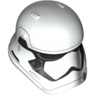 LEGO White Curved Stormtrooper Helmet with First Order Markings with Pointed Mouth with Pointed Mouth