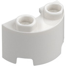 LEGO White Cylinder 1 x 2 Half (68013)