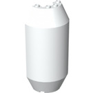 LEGO White Cylinder  3 x 6 x 10 Half (92591)