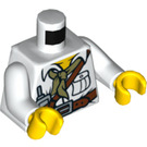 LEGO White Dinosaurs Torso (973 / 76382)