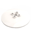 LEGO blanc Dish 6 x 6 (Goujons creux) (44375 / 45729)