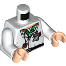 LEGO Weiß Doc Brown Torso (973 / 76382)