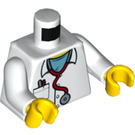 LEGO blanc Doctor Minifig Torse (973 / 76382)