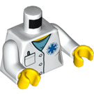 LEGO Wit Doctor Ophthalmologist Minifig Torso (973 / 76382)