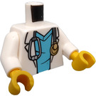 LEGO Wit Arts met Medium azuurblauw Scrubs Minifiguur Torso (973 / 76382)