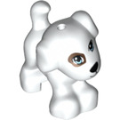 LEGO Weiß Hund mit Schwarz Nose und Reddish Brown Patch auf Recht Eye (11806 / 95675)