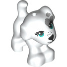 LEGO Blanc Chien avec Gris Œil Splotch (66513)