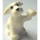 LEGO White Dog with Raised Paw with Black Eyes & Snout (51721 / 51881)