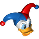 LEGO White Donald Duck in Jester Outfit Head (1825)