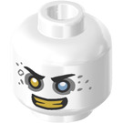 LEGO Vit Dooper Minifigur Huvud (Infälld solid knopp) (3274)