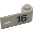 LEGO White Door 1 x 3 x 1 Right with '16' Sticker (3821)