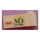 LEGO blanc Porte 1 x 3 x 1 Droite avec MD Foods logo Autocollant (3821)