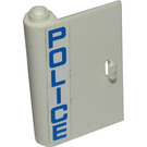 LEGO White Door 1 x 3 x 4 Left with Blue "POLICE" From set 60044 Sticker with Hollow Hinge (58381)