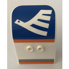 LEGO Weiß Tür 2 x 4 x 6 Airplane mit Vogel und Streifen Aufkleber (54097)