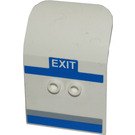 LEGO White Door 2 x 4 x 6 Airplane with White 'EXIT' on Blue Background Sticker (54097)