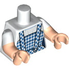 LEGO White Dorothy Gale Minifig Torso (973 / 16360)