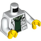 LEGO Wit Dr. Barnaby Wylde Minifig Torso (973 / 76382)