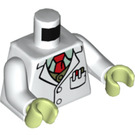 LEGO Wit Dr. Bunsen Honeydew Minifig Torso (973 / 76382)