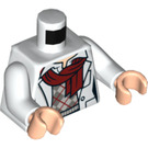 LEGO Wit Dr. Harleen Quinzel met Zwart Poten Minifiguur Torso (973 / 76382)