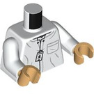 LEGO Wit Dr Wu Minifig Torso (973 / 76382)