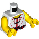 LEGO blanc Dragon Boat Minifig Torse (973 / 76382)