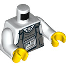 LEGO Wit Driver Minifig Torso (973 / 76382)