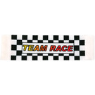LEGO White Duplo Banner with "TEAM RACE"