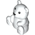 LEGO Weiß Duplo Bear - Sitting (66020 / 67319)
