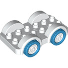 LEGO blanc Duplo Auto avec Bleu roues (35026)