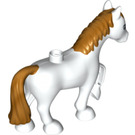 LEGO White Duplo Horse with Orange Mane (11921 / 74623)
