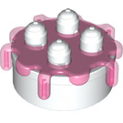 LEGO White Duplo Layer Cake with Dark Pink Icing (35682 / 76317)