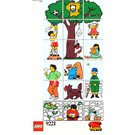LEGO White Duplo Mosaic Picture Puzzle Card Park for Set 9221