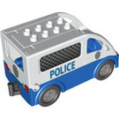 LEGO White Duplo Police Van with Rear Door (58233)