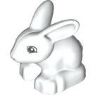 LEGO Weiß Duplo Hase mit Lowered Kopf (89406)